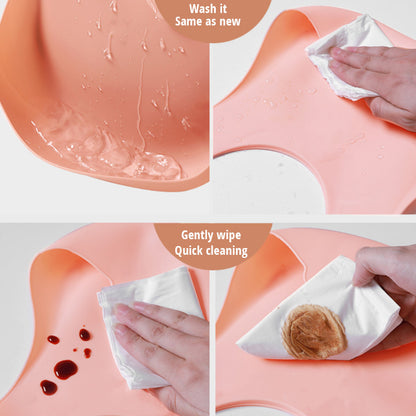 Mess-Free Mealtime: Soft Waterproof Silicone Baby Bib with Food Catcher - Sternli Store