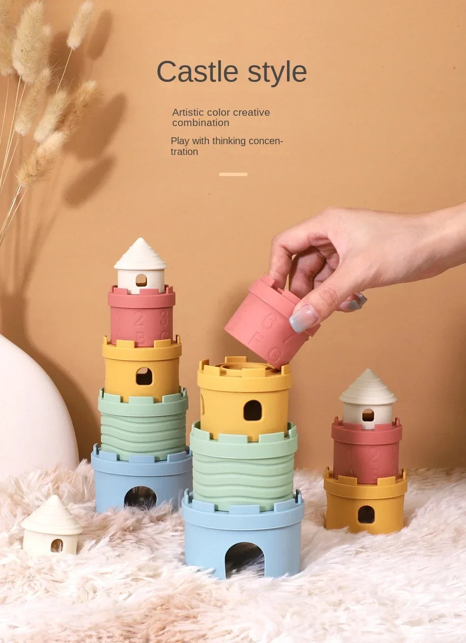 Cartoon Castle Stack Cups