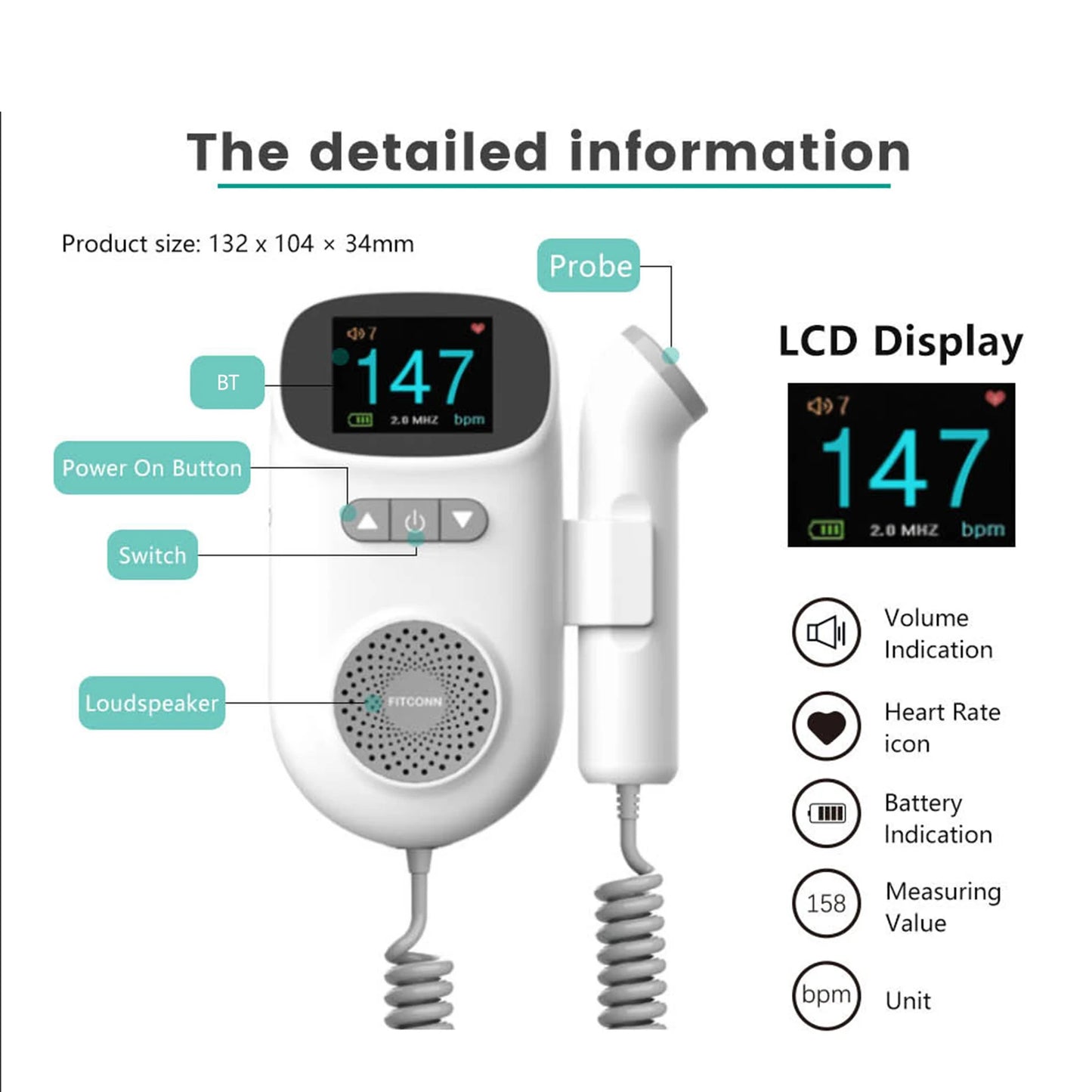 Home Pregnancy Fetal Heart Rate Monitor