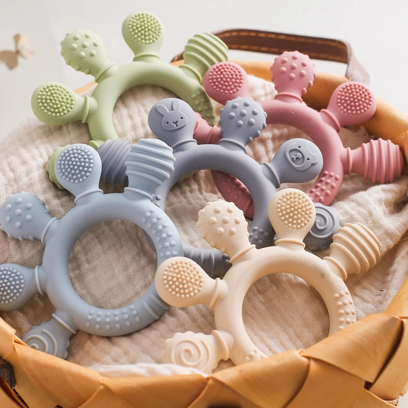 Gentle Relief for Your Little One: Food-Grade Silicone Teether for Happy, Soothed Babies - Sternli Store