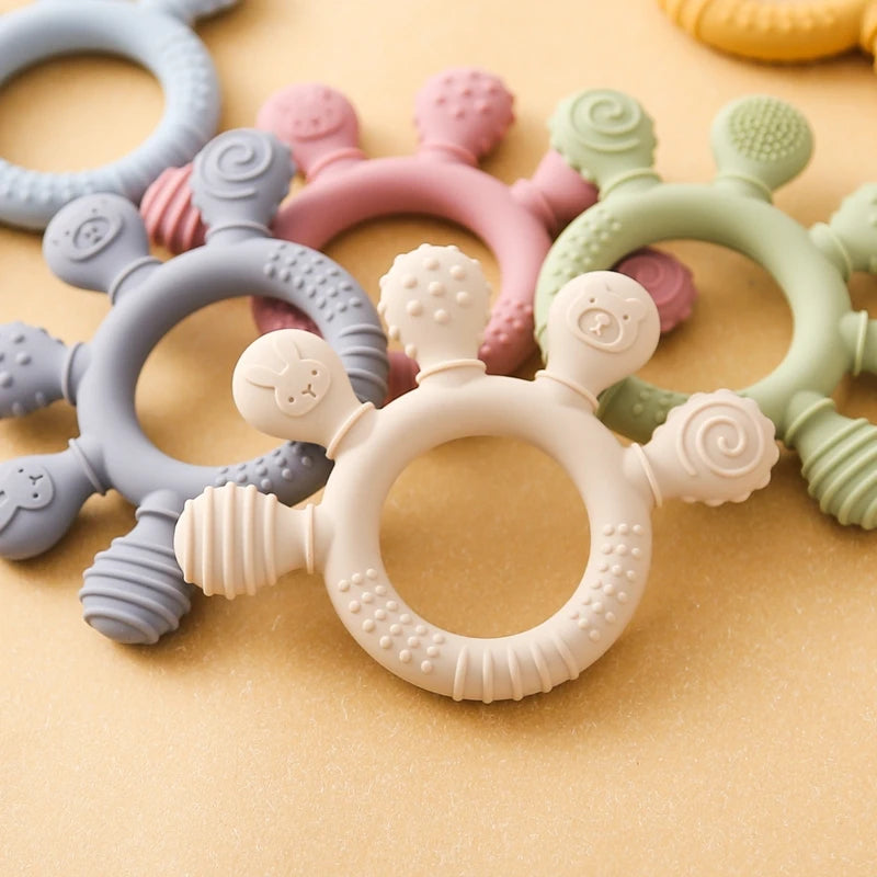 Gentle Relief for Your Little One: Food-Grade Silicone Teether for Happy, Soothed Babies - Sternli Store